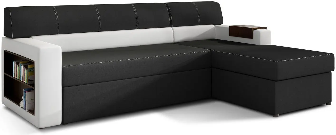 Диван угловой Eltap Rico Sawana 14/Soft 17 Right (Black/White)