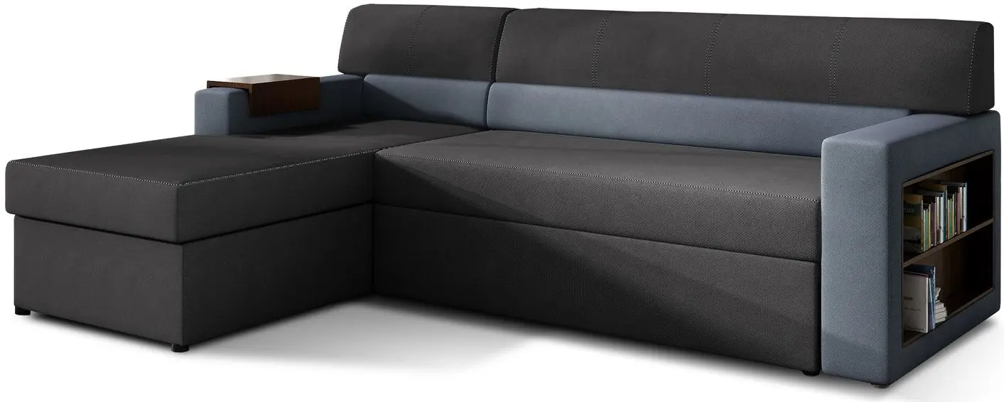 Canapea de colt Eltap Rico Soro 95/Soro 76 Left (Graphite/Blue)