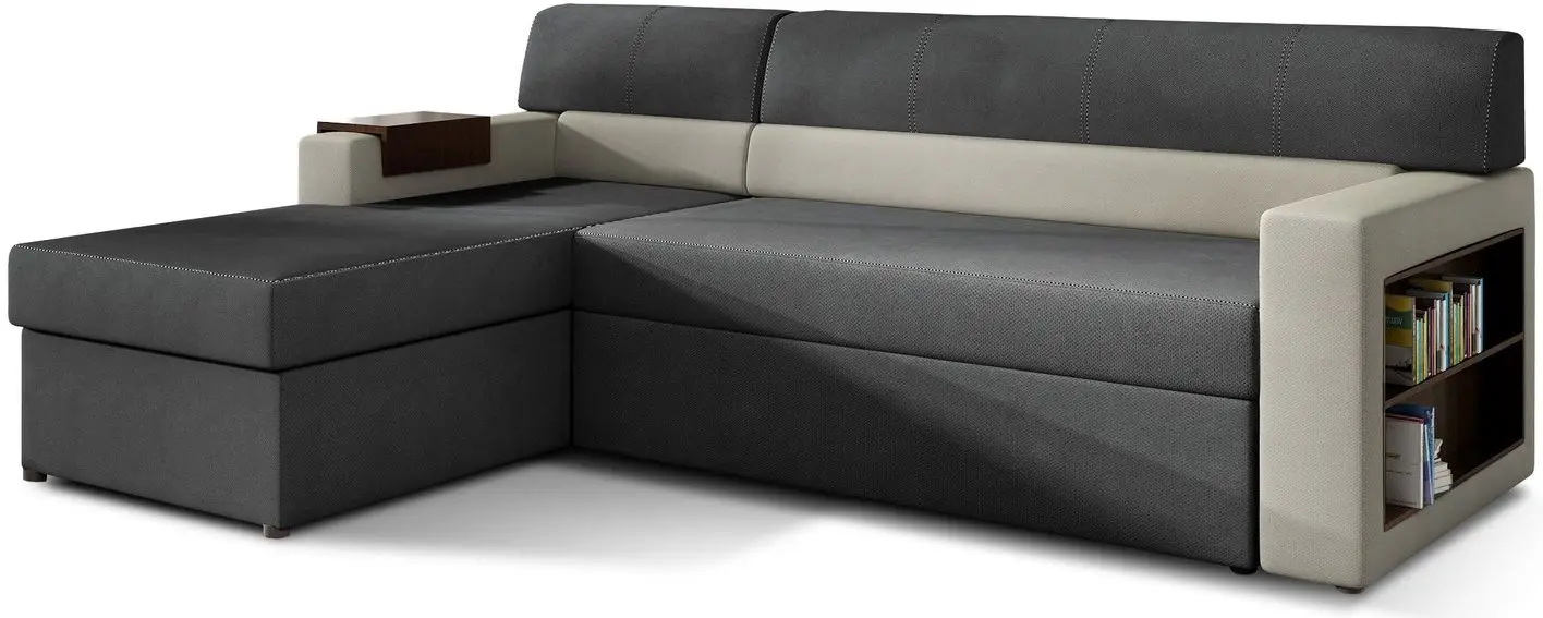 Canapea de colt Eltap Rico Soro 95/Soro 83 Left (Graphite/Gray Light)