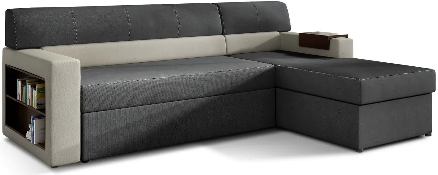 Canapea de colt Eltap Rico Soro 95/Soro 83 Right (Graphite/Gray Light)