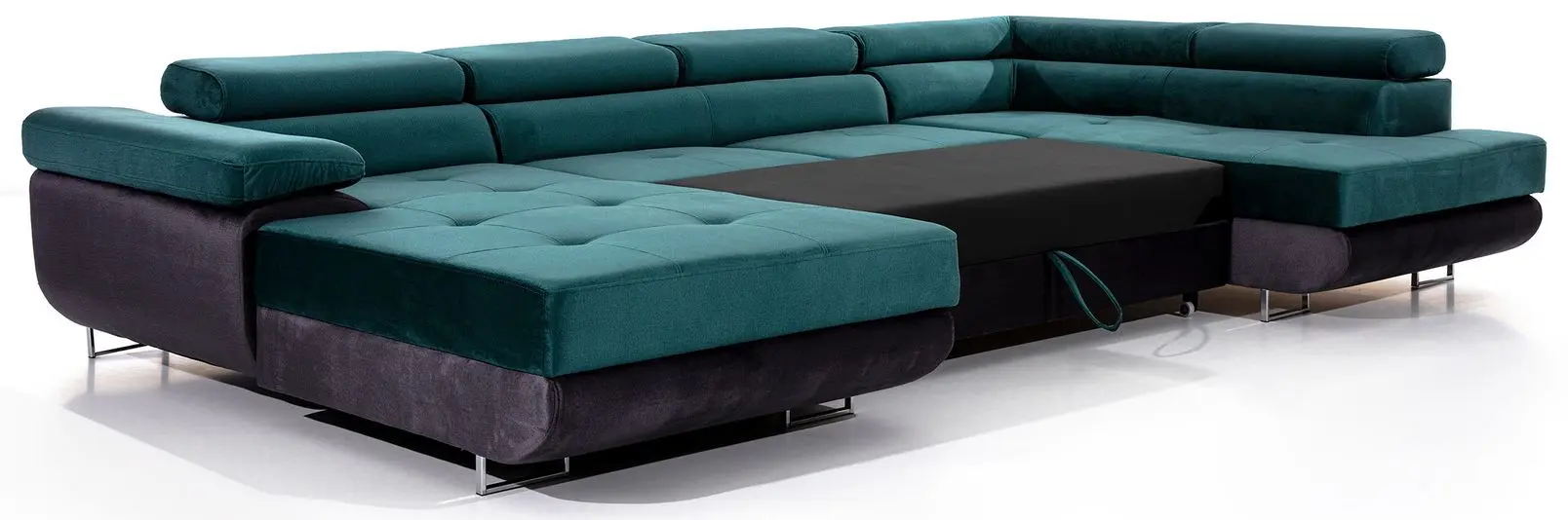 Диван угловой Eltap Rodrigo Sawana 05/Soft 17 Left (Dark Gray/White) - 5