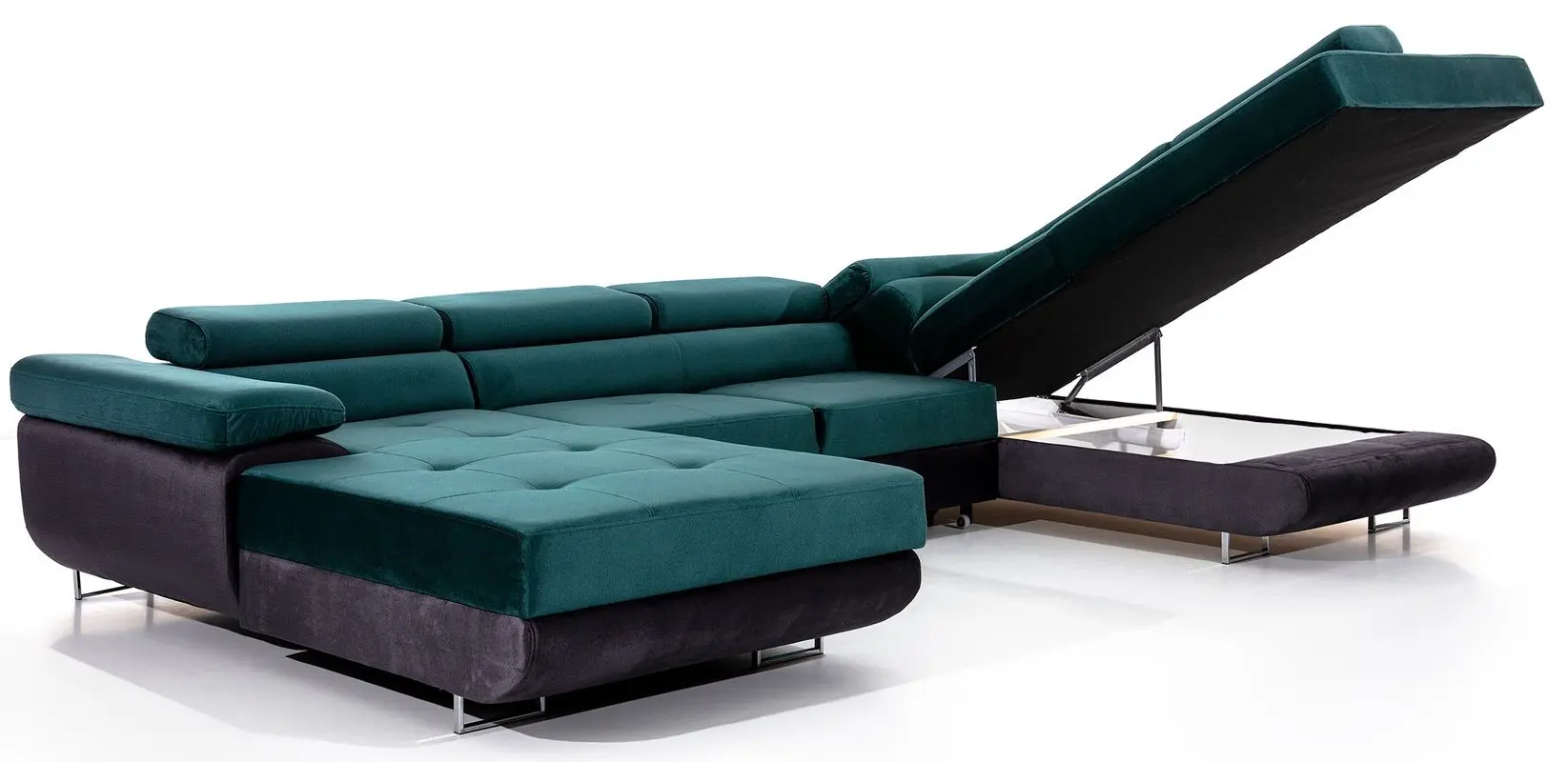 Диван угловой Eltap Rodrigo Sawana 05/Soft 17 Left (Dark Gray/White) - 4