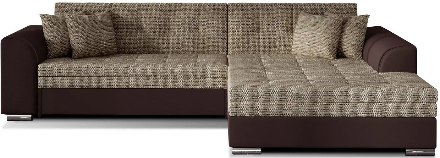 Canapea de colt Eltap Sorento Berlin 03/Soft 66 Right (Beige/Brown Dark)