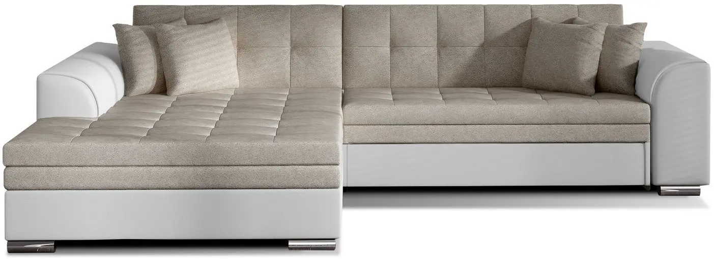 Canapea de colt Eltap Sorento Dora 21/Soft 17 Left (Beige/White)