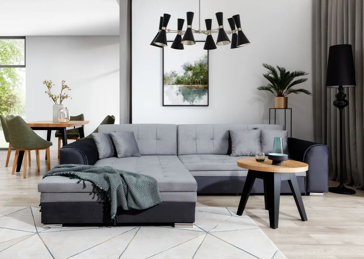 Диван угловой Eltap Sorento Monolith 84/Monolith 97 Left (Gray Light/Dark Graphite)