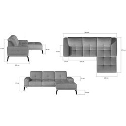 Диван угловой Eltap Torrense Inari 96 Left (Gray Dark) Thumb