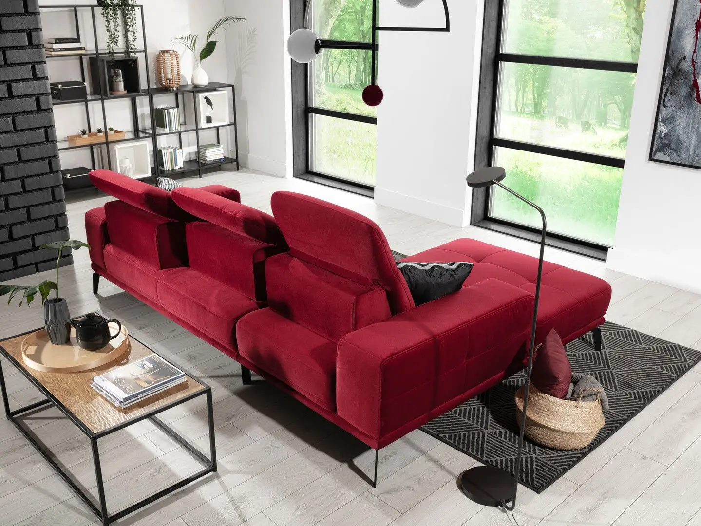 Canapea de colt Eltap Torrense Kronos 02 Right (Pomegranate)