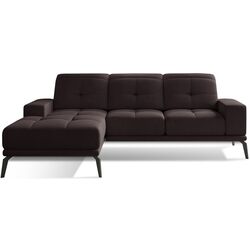 Canapea de colt Eltap Torrense Matt Velvet 29 Left (Brown Dark)