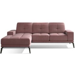 Canapea de colt Eltap Torrense Matt Velvet 63 Left (Mountbatten Pink)