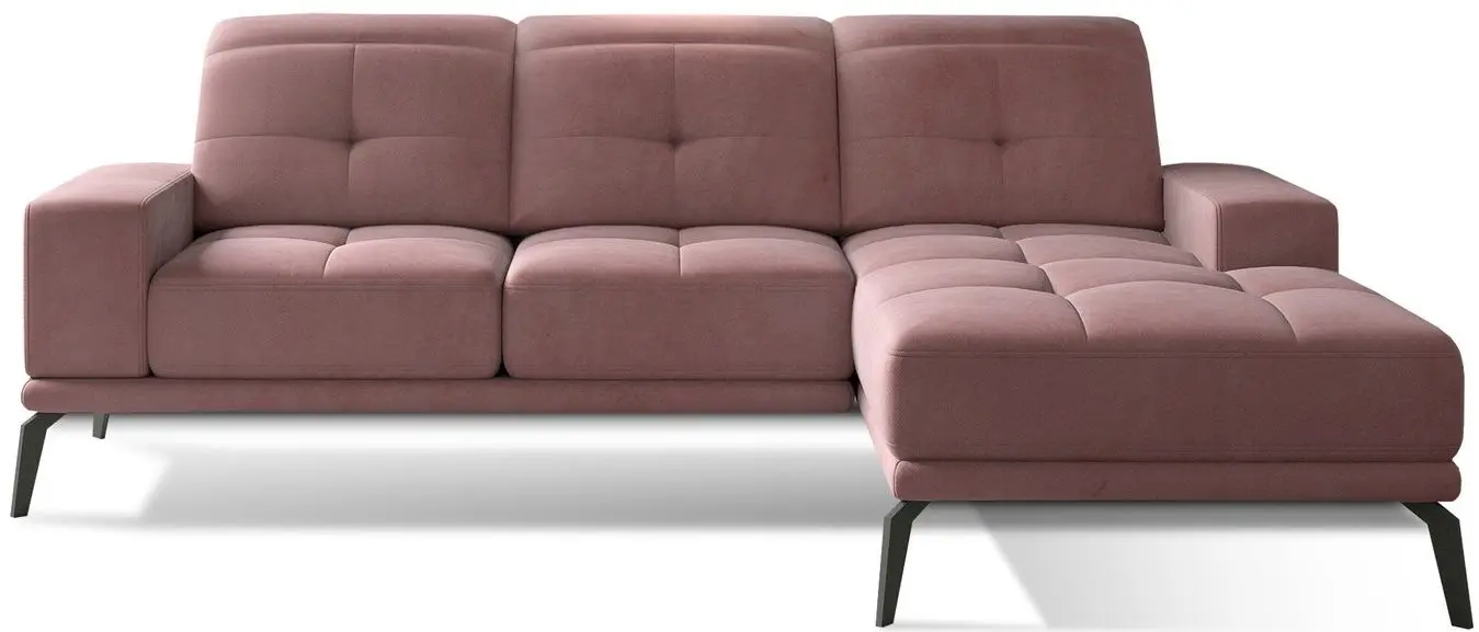 Canapea de colt Eltap Torrense Matt Velvet 63 Right (Mountbatten Pink)