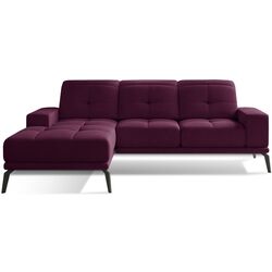 Canapea de colt Eltap Torrense Matt Velvet 68 Left (Burgundy)