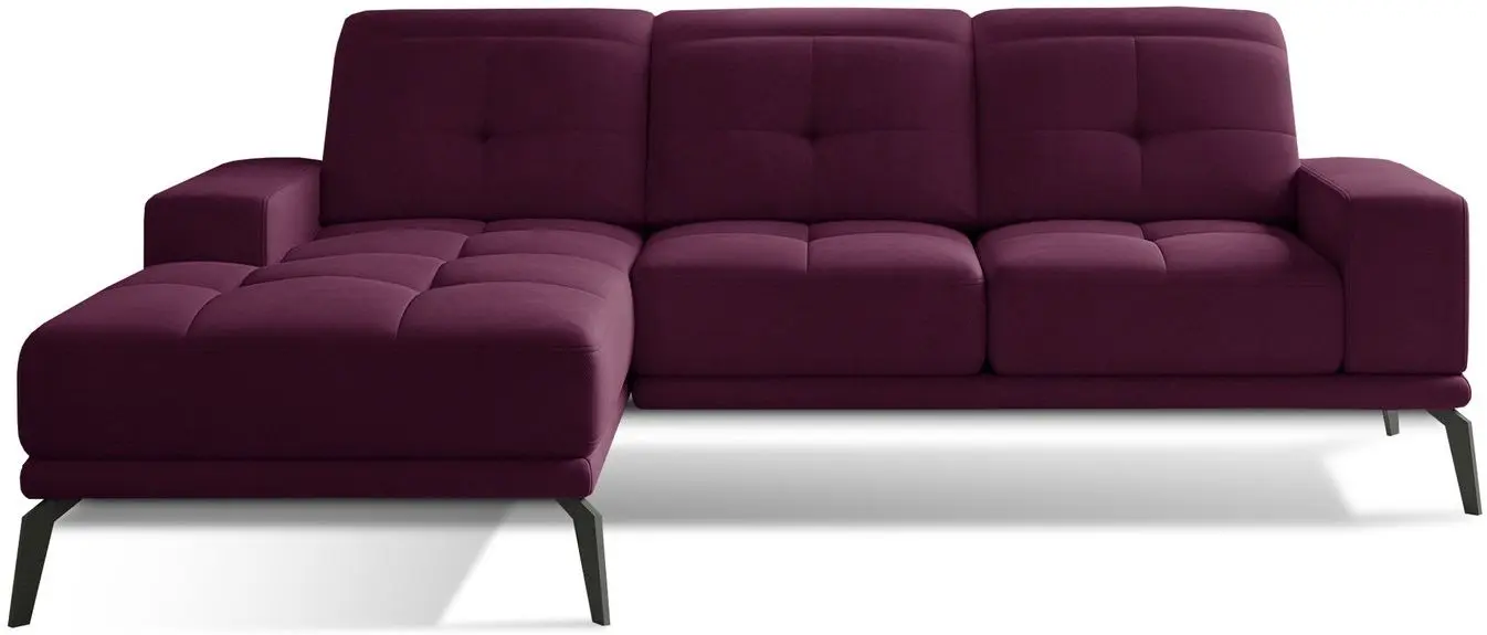 Canapea de colt Eltap Torrense Matt Velvet 68 Left (Burgundy)