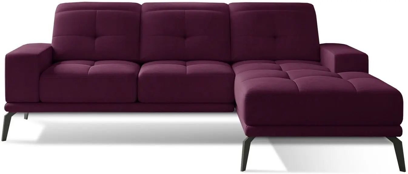 Canapea de colt Eltap Torrense Matt Velvet 68 Right (Burgundy)