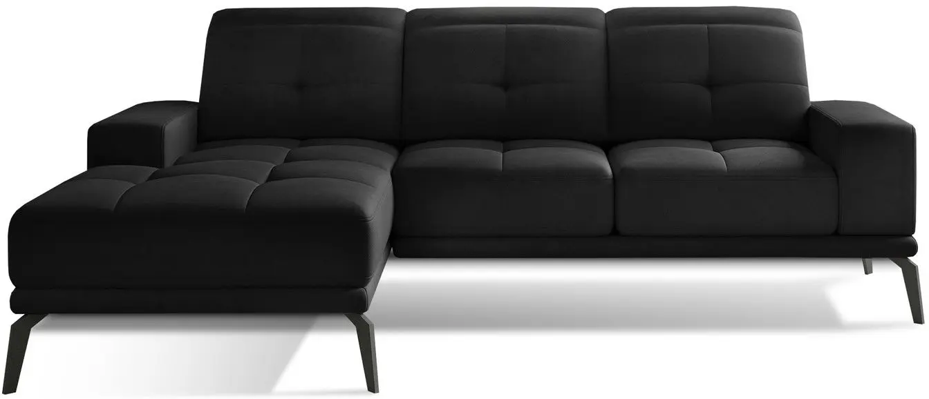 Canapea de colt Eltap Torrense Matt Velvet 99 Left (Black)