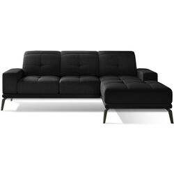 Canapea de colt Eltap Torrense Matt Velvet 99 Right (Black)