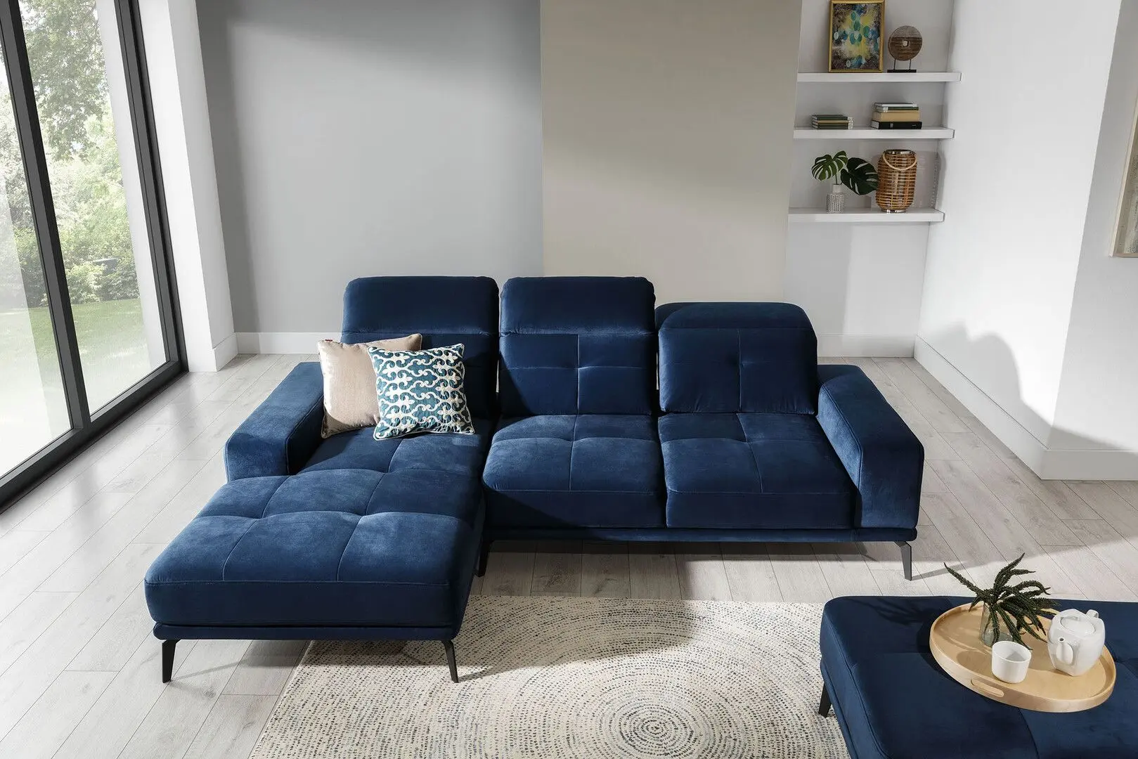 Canapea de colt Eltap Torrense Monolith 77 Right (Blue)