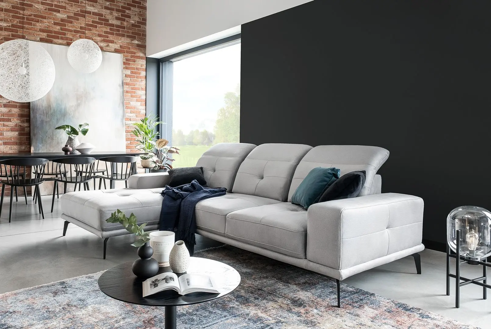 Canapea de colt Eltap Torrense Monolith 84 Right (Gray Light)