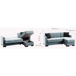 Canapea de colt Fabulous Oasis 51-100 (Gray-Blue) Thumb