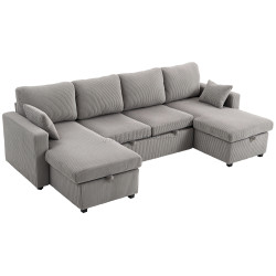 Диван раскладной Homcom 83B-573V01LG (Light Grey)