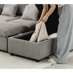 Диван раскладной Homcom 83B-573V01LG (Light Grey) Thumb