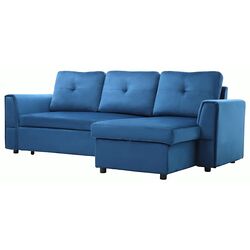 Диван угловой Homcom 839-191 232x141x85 cm (Blue) Thumb