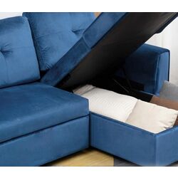 Диван угловой Homcom 839-191 232x141x85 cm (Blue) Thumb