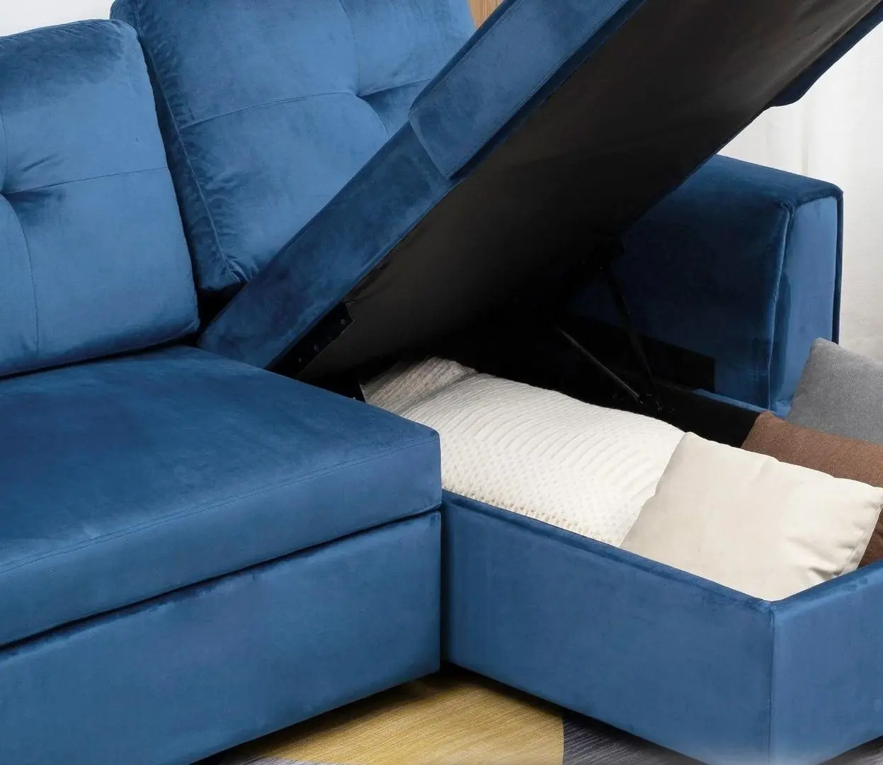 Диван угловой Homcom 839-191 232x141x85 cm (Blue)