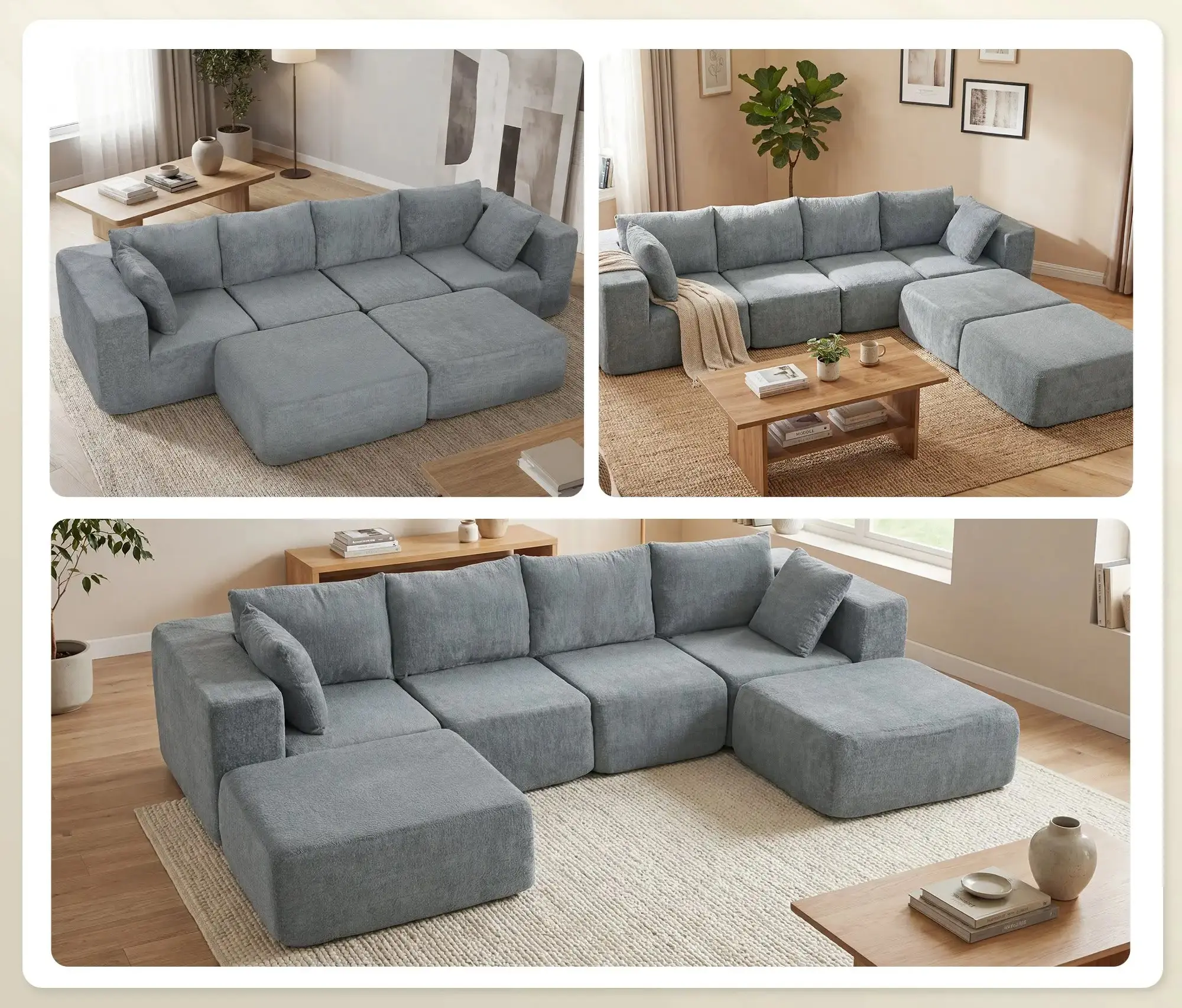 Модульный диван Homcom 83B-686V01CG (Dark Grey) - 5