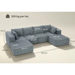 Модульный диван Homcom 83B-686V01CG (Dark Grey) Thumb