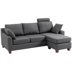 Угловой диван Homcom 833-288 (Dark Grey) Thumb