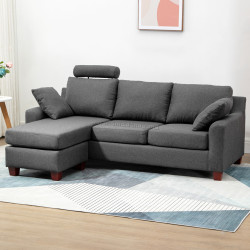 Угловой диван Homcom 833-288 (Dark Grey)