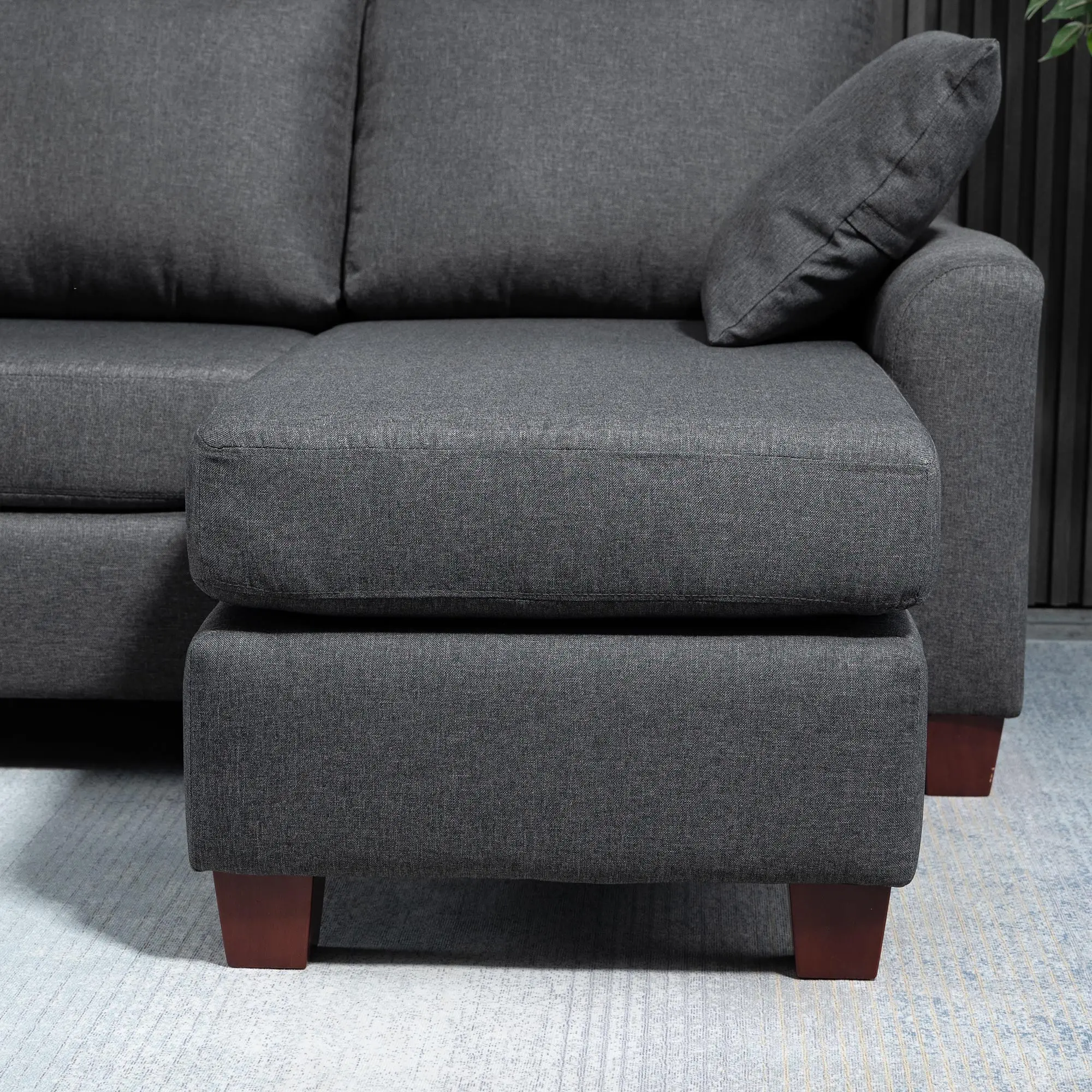 Угловой диван Homcom 833-288 (Dark Grey) - 4