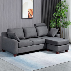Угловой диван Homcom 833-288 (Dark Grey) Thumb