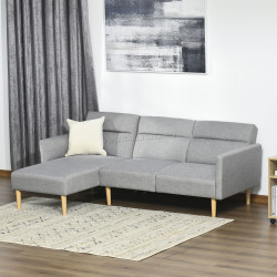 Canapea de colt Homcom 839-085 (Light Grey)