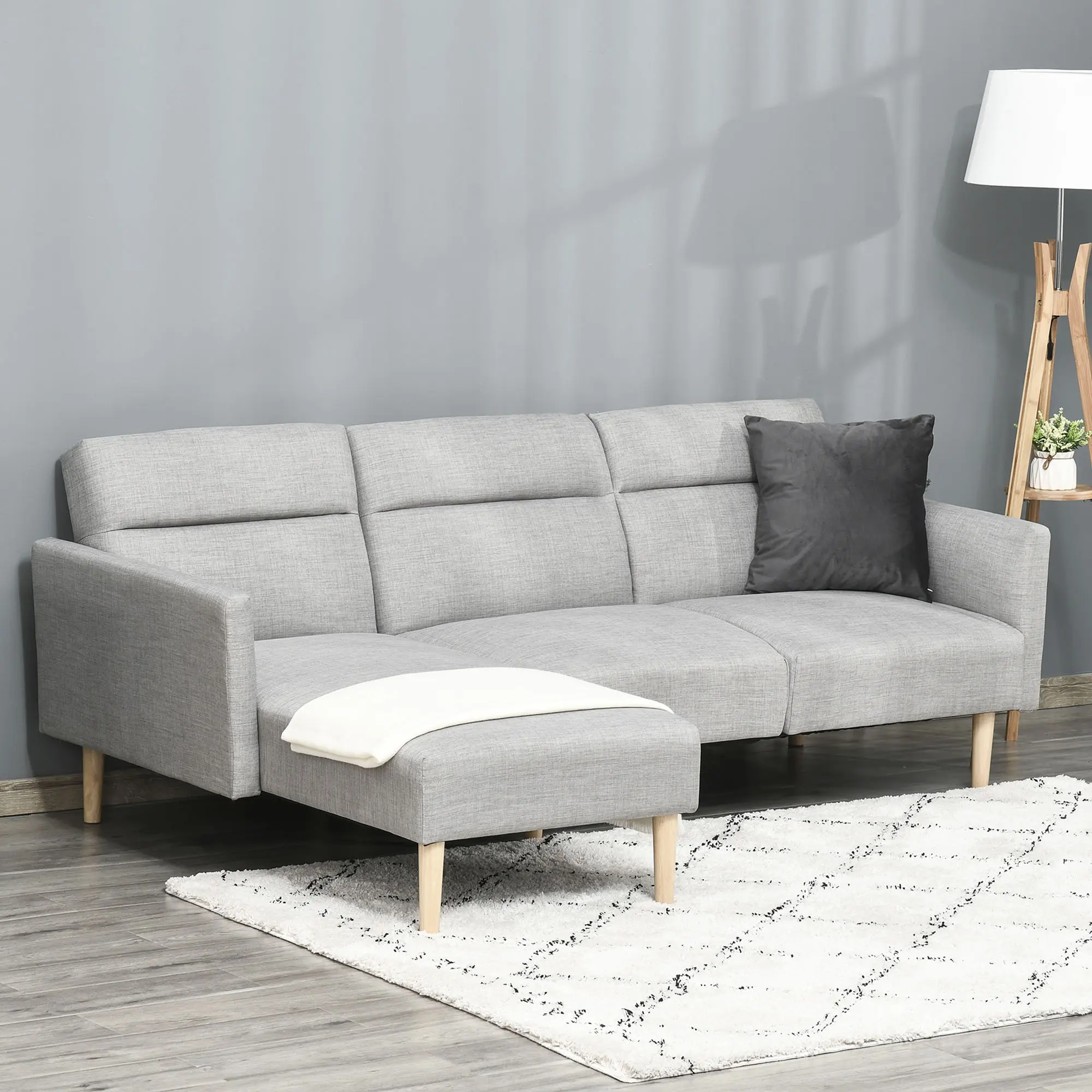 Canapea de colt Homcom 839-085 (Light Grey) - 7