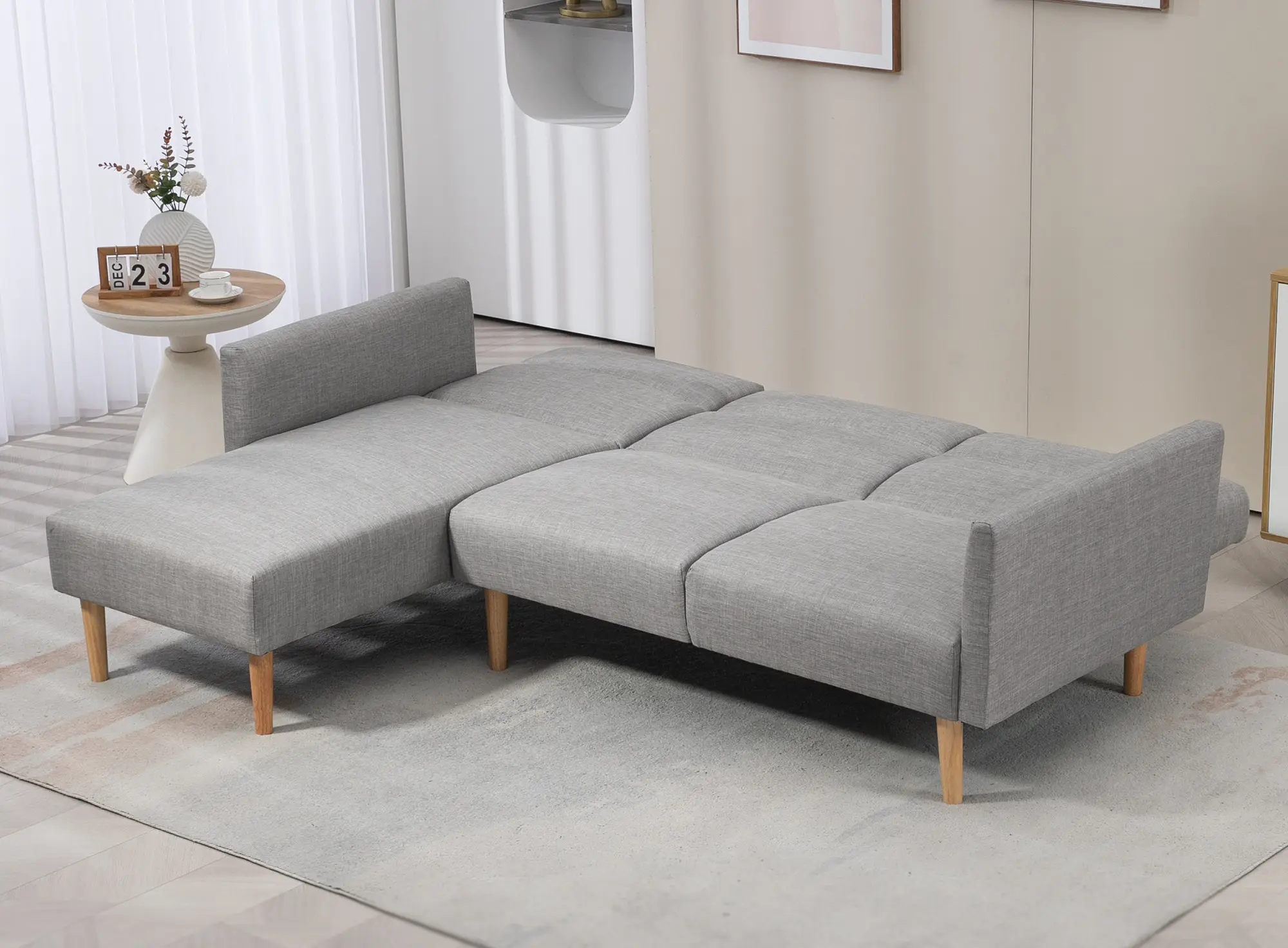 Canapea de colt Homcom 839-085 (Light Grey) - 8