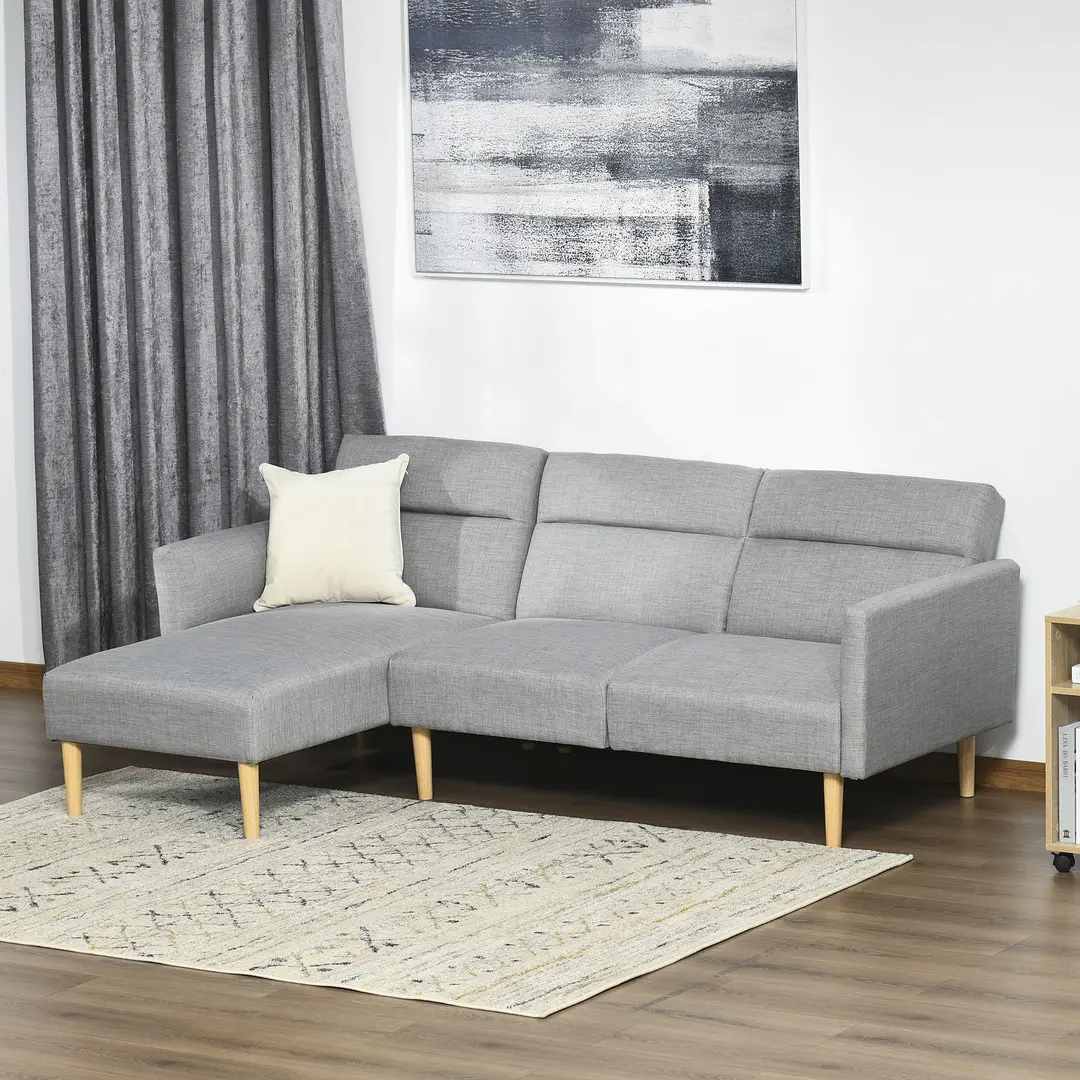 Canapea de colt Homcom 839-085 (Light Grey)