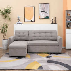 Угловой диван Homcom 839-194 (Grey) Thumb