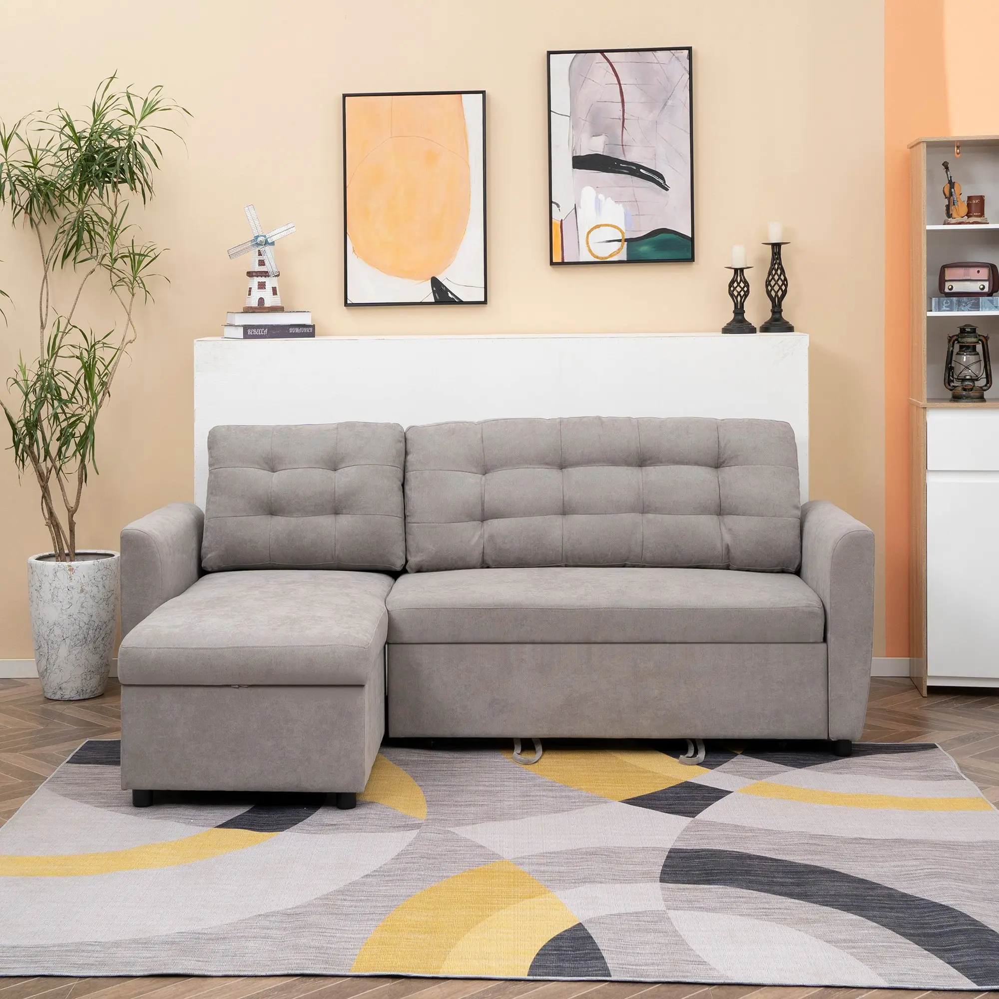 Угловой диван Homcom 839-194 (Grey) - 8