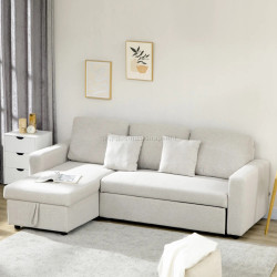 Угловой диван Homcom 839-468V81CW (Cream White)