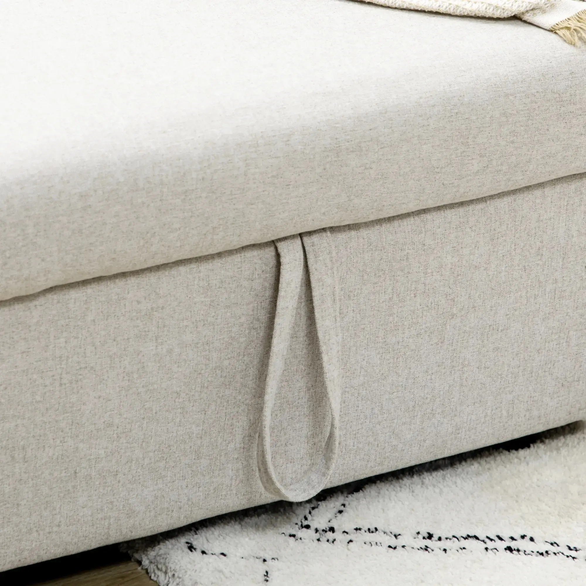 Угловой диван Homcom 839-468V81CW (Cream White) - 7
