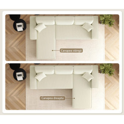 Угловой диван Homcom 83B-352V00CW (Cream White) Thumb