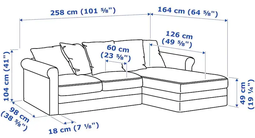 Canapea Ikea Gronlid 3-locuri/sezlong (Ljungen/Verde Deschis) - 11