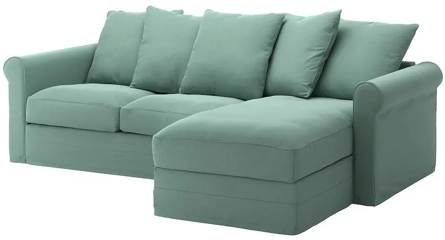 Canapea Ikea Gronlid 3-locuri/sezlong (Ljungen/Verde Deschis)