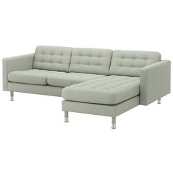 Canapea Ikea Landskrona 3-locuri/1 sezlong/Metal (Gunnared Verde Deschis)