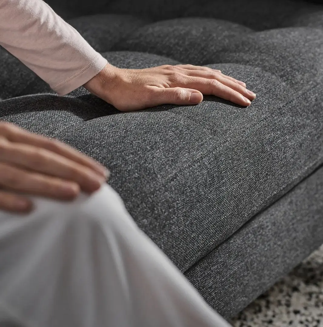 Canapea Ikea Landskrona 3-locuri/1 sezlong/Metal (Gunnared Gri Inchis)