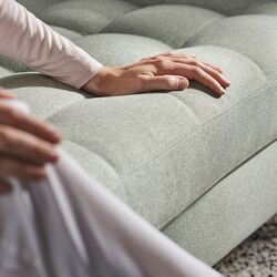 Canapea Ikea Landskrona 3 locuri cu sezlong (Gunnared Verde deschis/Lemn) Thumb