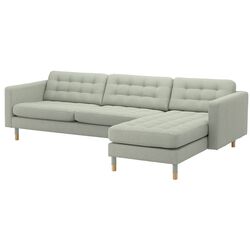 Canapea Ikea Landskrona 4-locuri/1 sezlong/Lemn (Gunnared Verde Deschis)