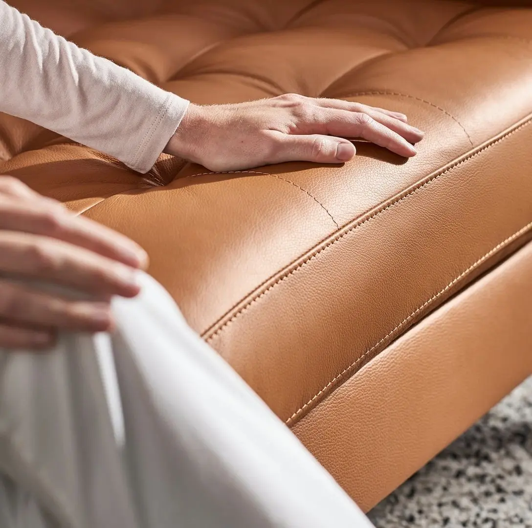 Диван Ikea Landskrona 4-местный/1 шезлонг/Металл (Гранн/Бомстад Золотисто-коричневый)