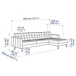 Диван Ikea Landskrona 4-местный/1 шезлонг/Металл (Гранн/Бомстад Золотисто-коричневый) Thumb